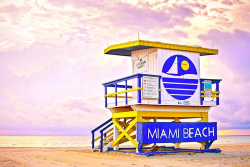 Kleurrijke huizen in Miami Beach - Bezienswaardigheden Florida