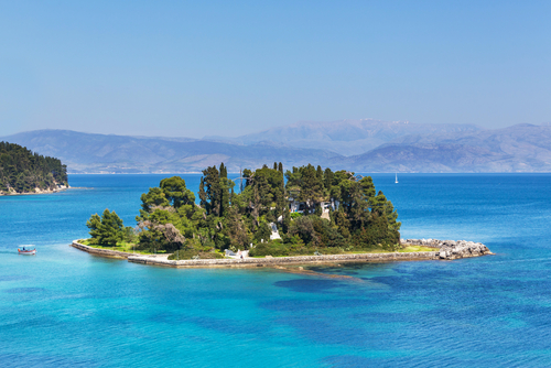Pontikonisi eiland - Bezienswaardigheden Corfu