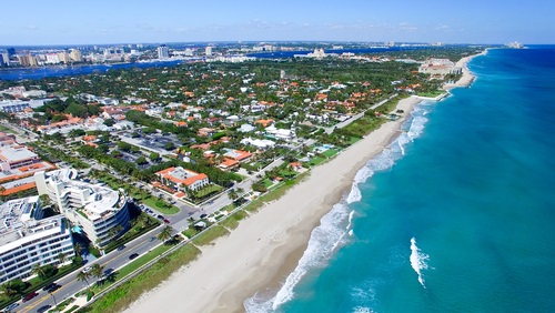 Strand en dure villa's in Palm Beach - Bezienswaardigheden Florida